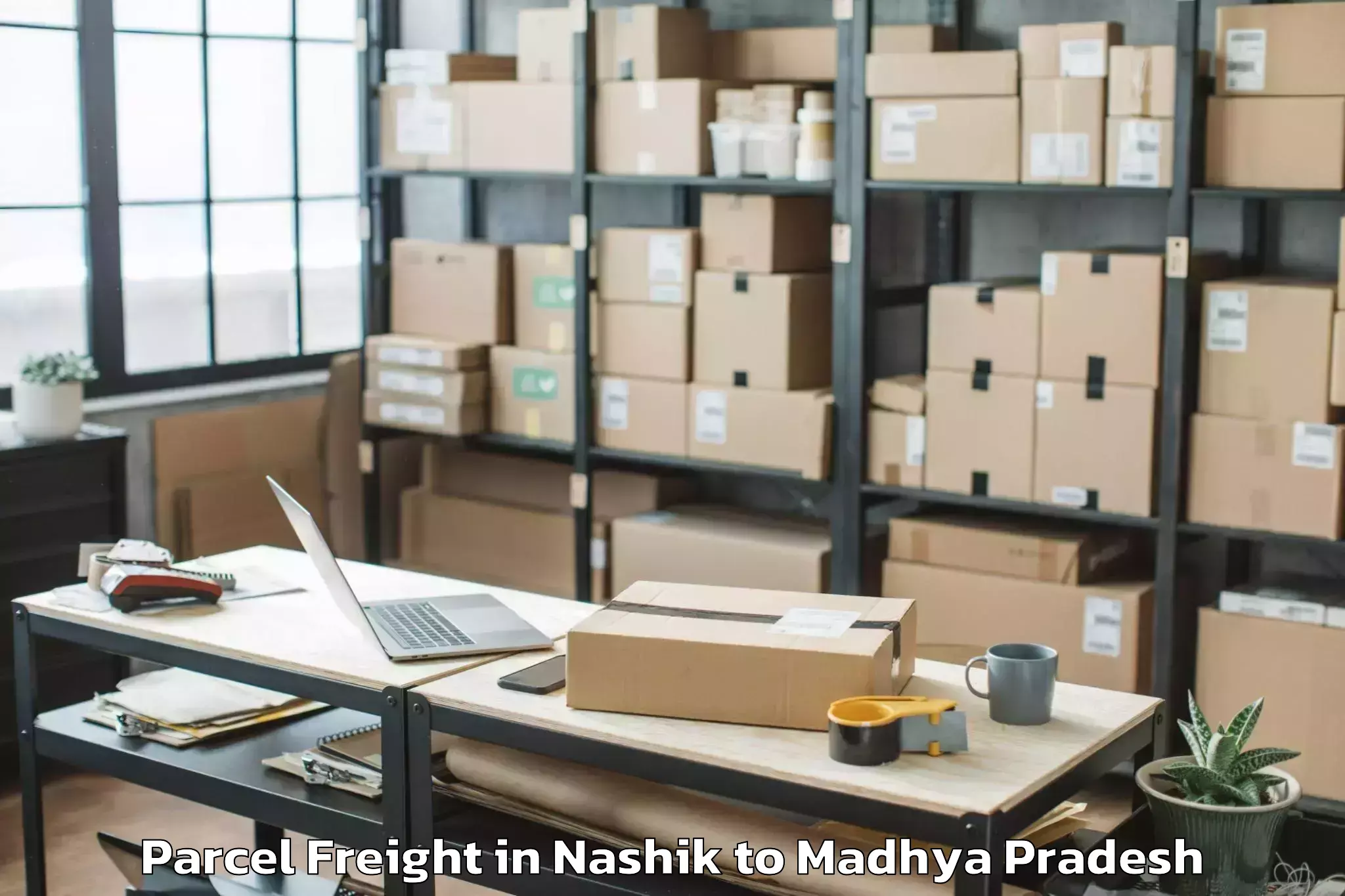 Top Nashik to Khilchipur Parcel Freight Available